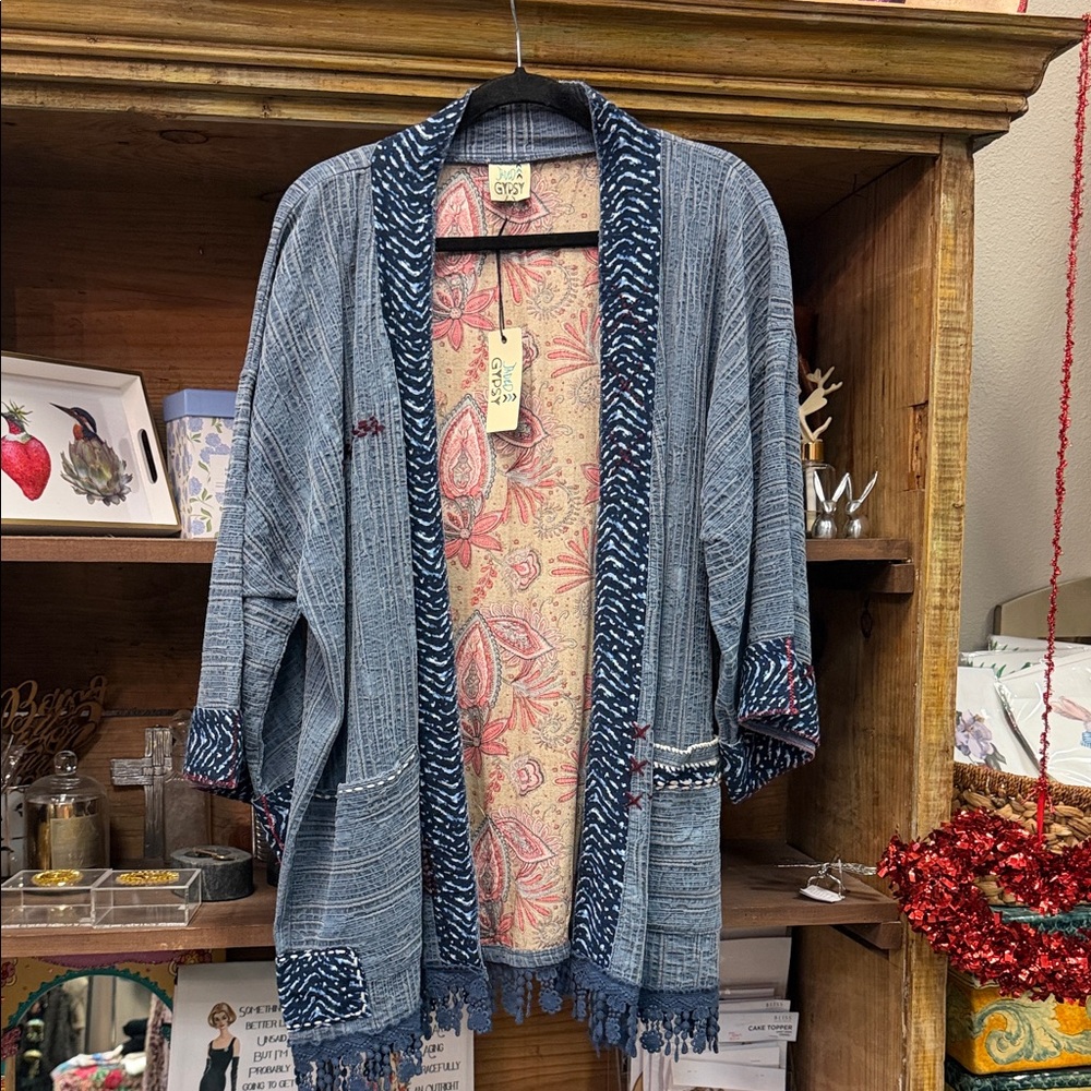 Jaded gypsy  Blue Women's Kimono Jacket
